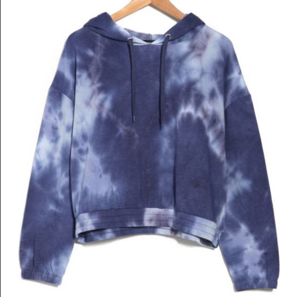 OOKIE & LALA Crop Tie Dye Pullover Hoodie 1X 3X
